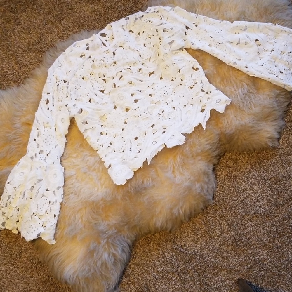 Cotton Lace Boho Crop Top